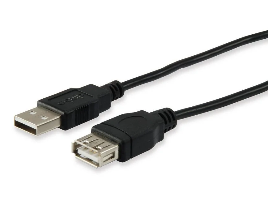 Cabo de Extensão EQUIP USB 2.0 Tipo A Macho-Fêmea 1,8m Preto
