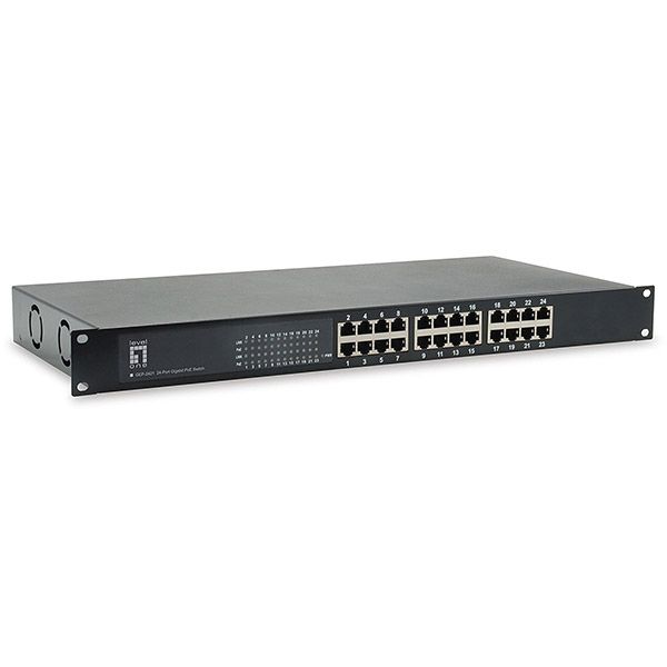 Level One Switch 24-Port Gigabit PoE 500W GEP-2421W500