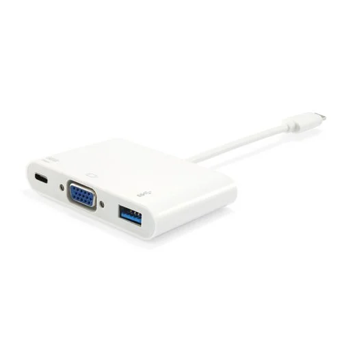 ADAPTADOR EQUIP USB TYPE C TO VGA FEMALE/USB A FEMALE/USB TYPE C