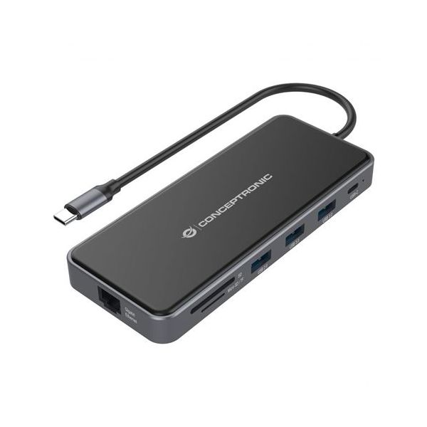 Conceptronic Docking 12 em 1 USB 3.2 Gen 100W PD Multiportas