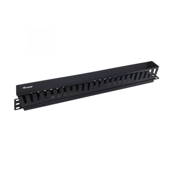 EQUIP Painel de Gestão de Cabos para Organizar em Rack 19" Preto
