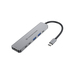 Conceptronic Hub DONN33G USB-C 6-em-1 HDMI 2xUSB-A 3xUSB-C Prateado
