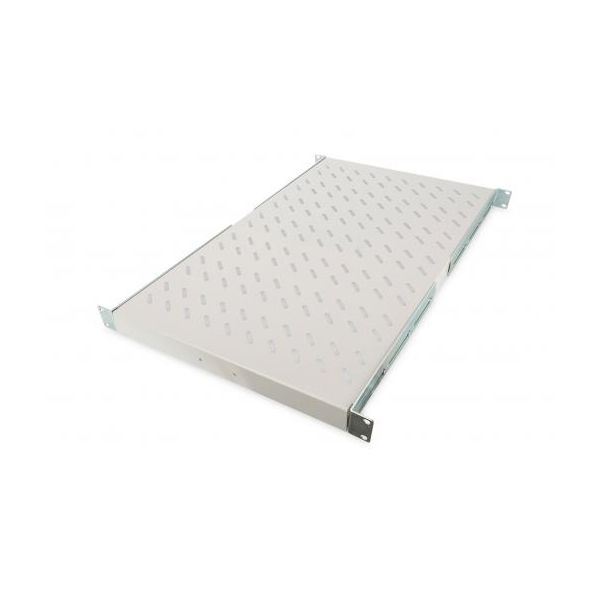 Digitus 1U Prateleira Fixa para Bastidores de 1000 mm de Profundidade 44X483X737 mm, Até 100 Kg, Cinzento (ral 7035) | DN-19 TRAY-1-1000 - Shelf for Fixed Installation In 483 mm (19") Cabinets