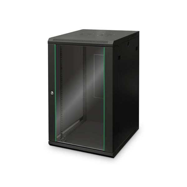 Digitus 16u Wall Mounting Cabinet 816x600x600 mm, Black (ral 9005) - DN-19 16U-6/6-EC-SW