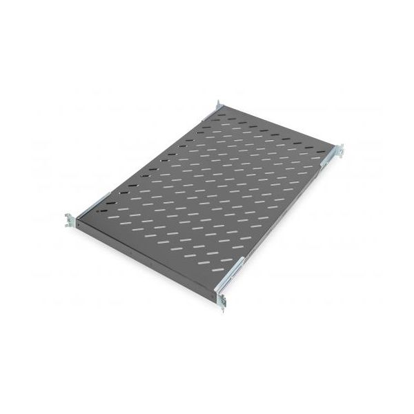 Digitus 1U Prateleira Fixa para Bastidores de 1000 mm de Profundidade 44X486X770 mm, Até 50 Kg, Preto (ral 9005) | DN-19 TRAY1-1000-ECB - Shelve for Network And Server Cabinets