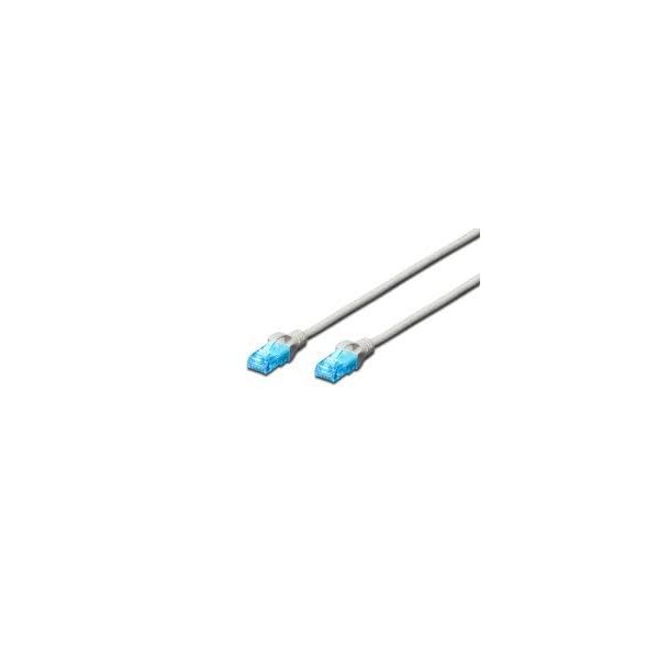 Digitus CAT 5e U-UTP patch cable, PVC AWG 26/7, length 30 m, color grey - DK-1512-300