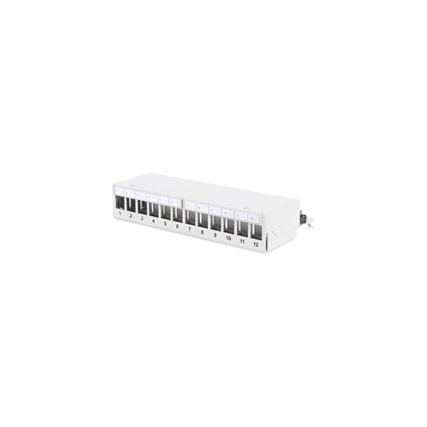 Digitus Modular Desktop Patch Panel, Shielded 12-port, Light Grey - DN-93706