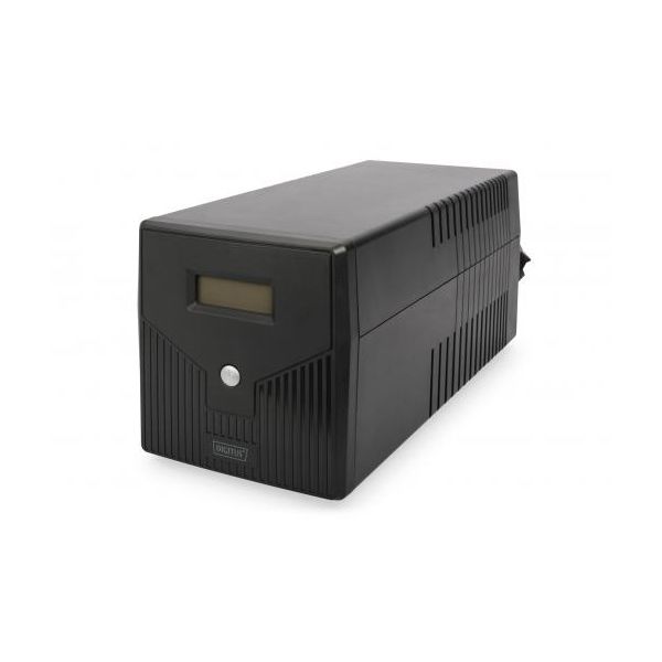 UPS Digitus Fonte de Alimentação 1000 VA/600 W, 2x baterias 12V/7Ah, 4x CEE 7/7, USB, RS232, RJ45, LCD - DN-170074