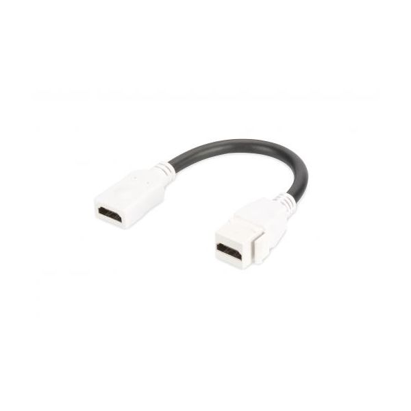 Digitus Hdmi 2.0 Keystone Jack for DN-93832, 12 cm Cable, Pure White (ral 9003) DN-93403