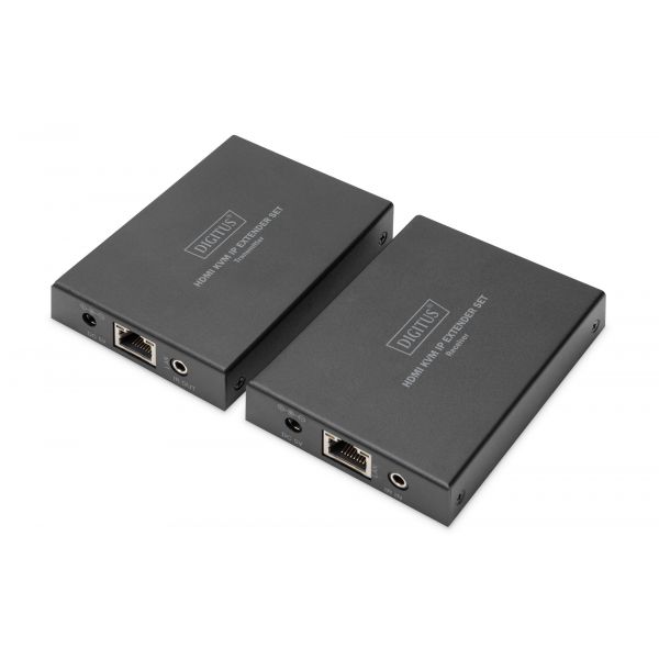 Digitus DS-55507 Extensor AV HDMI KVM IP Set Transmissor e Recetor Preto