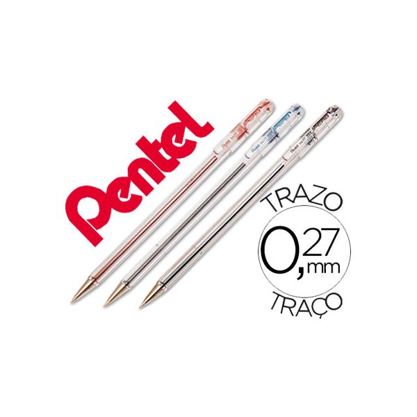 Pentel Esferográfica BK77 0.7mm Preto / Vermelho / Azul 3 Un.
