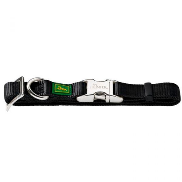Hunter Coleira Cão Nylon Fecho Metálico Regulável Black M