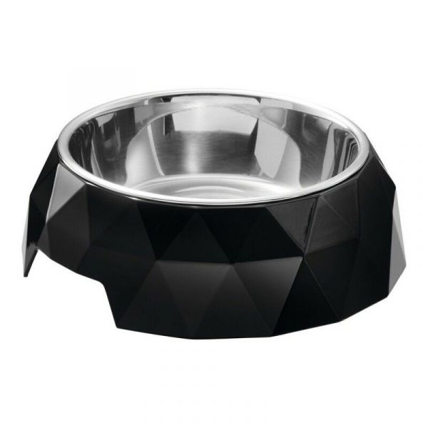 Hunter Comedouro para Cão Kimberley Melamina Preto Aço Inoxidável Triangular (22,5 X 22,5 X 4,5 cm)