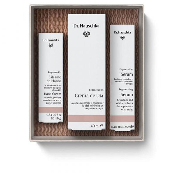 Dr. Hauschka Conjunto Crema de Día Regenerador 40ml + Sérum Regenerador 12,5ml + Bálsamo para Mãos 10ml Coffret