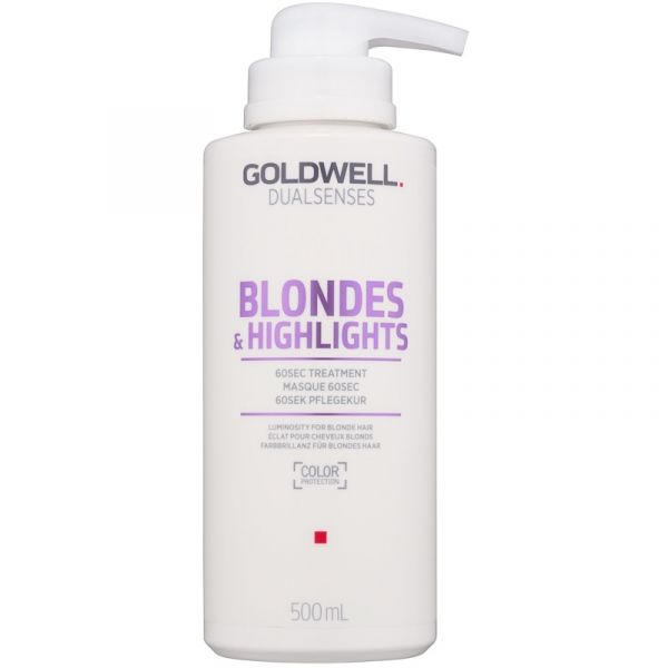Goldwell Dualsenses Blondes & Highlights Máscara Regeneradora Neutraliza Tons Amarelados 500ml