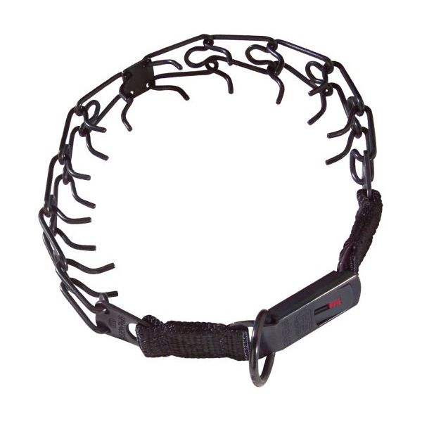 Hs Sprenger Coleira Castigo Fecho Lock Inoxidável Preto - CL00323