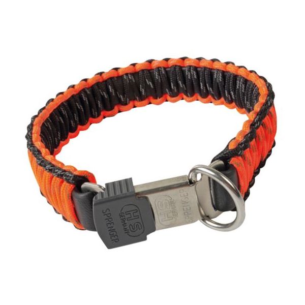 Hs Sprenger Coleira Tecido Pára-quedista Fechadura Laranja Fechadura Laranja 35cm x 19mm