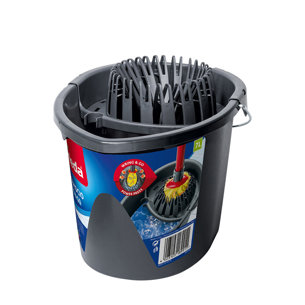 Balde cinzento wring and go 161030 vileda