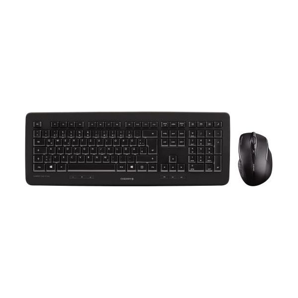 Teclado Cherry DW5100, Desktop-set Preto + Mouse Wireless Francês - JD-0520FR-2