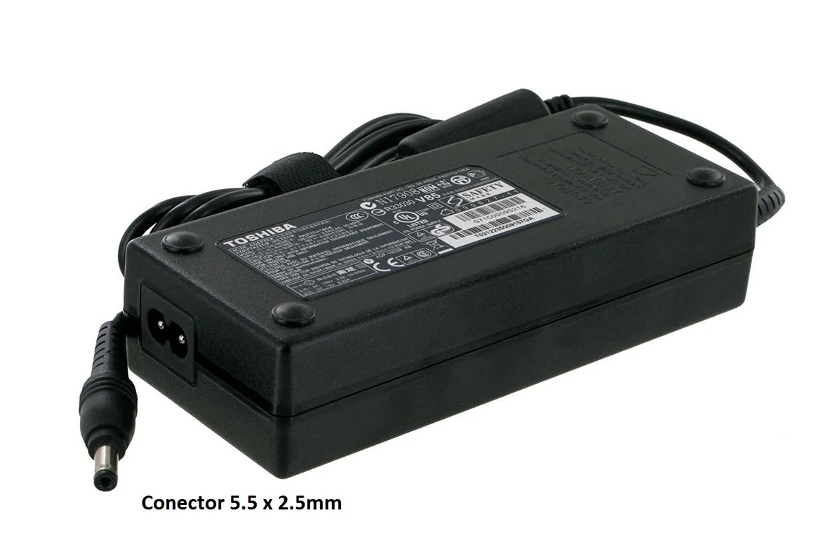 Toshiba Carregador Original 120W - 19V - 6.32A Conector 5.5 x 2.5mm