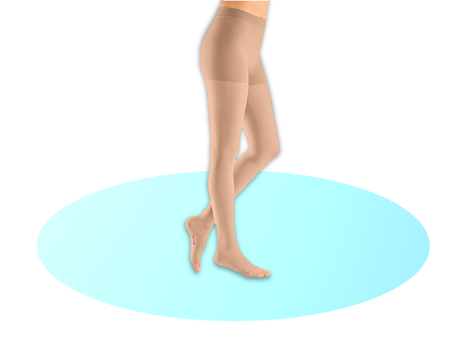 Meia elástica duomed ccl2 collant curto s/b (L) (L)
