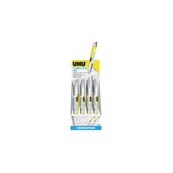 UHU Corretor Caneta 8ml 12 Un.