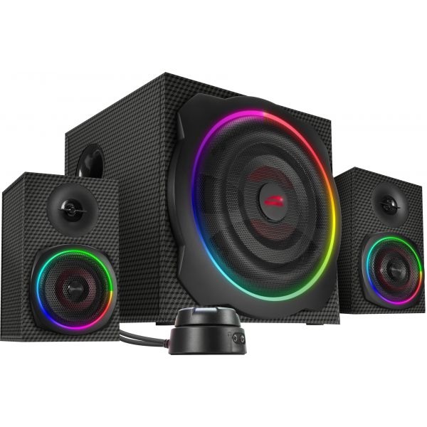 Speedlink Gravity Carbon RGB SL-830100-BK Sistema de Som 2.1 Bluetooth Klinke Preto