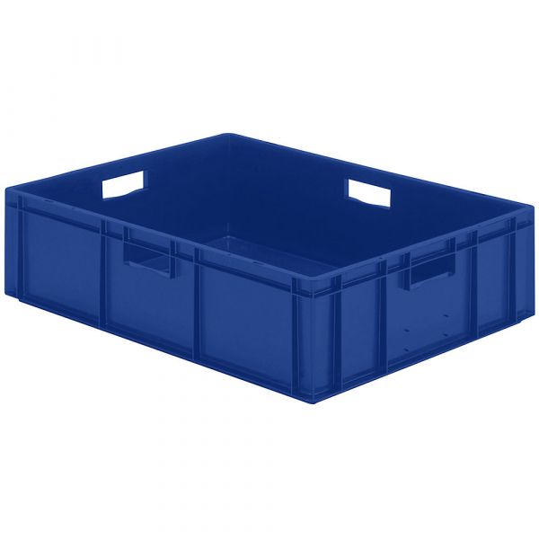 Kaiser+Kraft Recipiente Empilhável em Formato Euro, Paredes e Fundo Fechados, Cxlxa 800 X 600 X 210 mm, Azul, Embalagem de 2 Unid. Azul