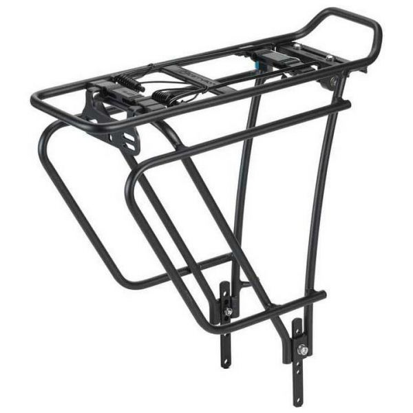 Xlc Transportador Aluminium Luggage Carrier Rp R10 Black / With Saddle Bag Straps