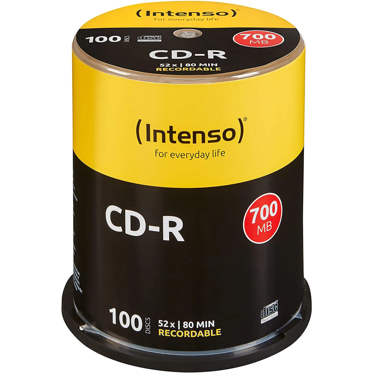 Intenso 1001126 CD-R 52x 100 Pack Cakebox
