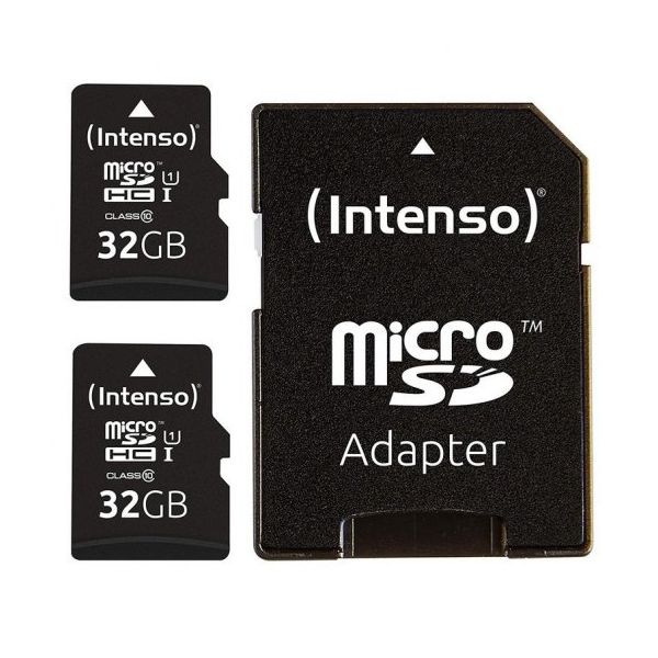 Intenso 32GB Micro SDHC Class 10 (Pack 2) - 3423482