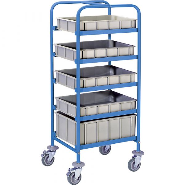 Eurokraft Carro para Assistência e Disposição, Cxlxa 700 X 535 X 1573 mm, 150 Kg Azul Claro Ral 5012 - M1015917-614570