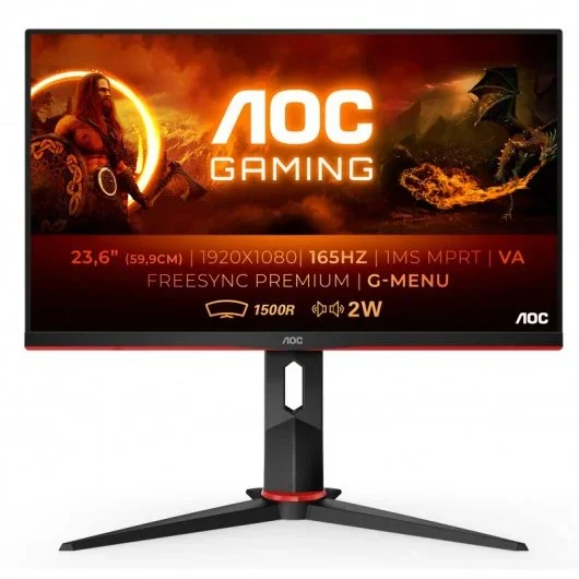 Monitor AOC 23.6" C24G2AE/BK VA FHD 16:9 165Hz FreeSync