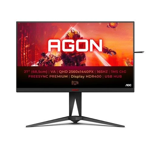 Monitor AGON AOC 27″ AG275QXN VA QHD 16:9 165Hz 1ms FreeSync