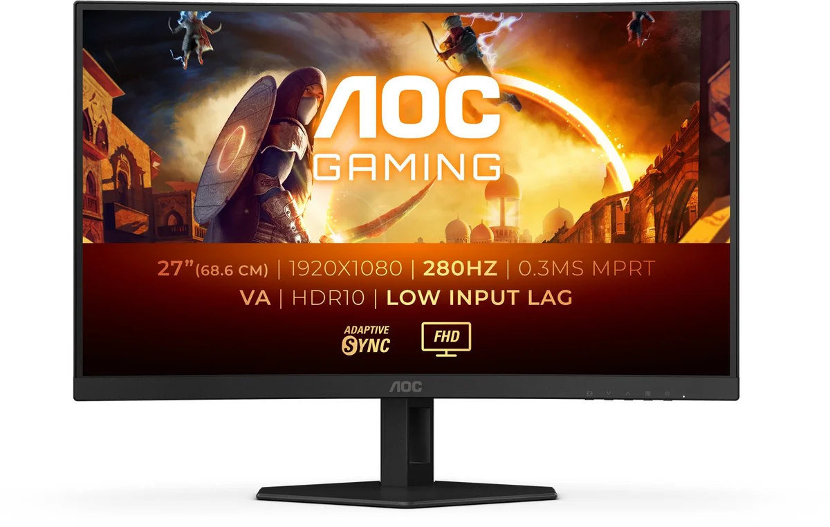 Monitor AOC 27" C27G4ZXE FHD 280Hz 0.3ms HDR10 Curvo