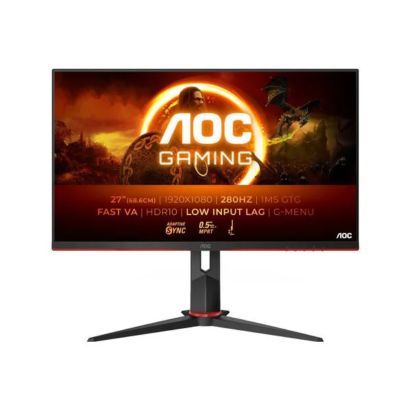 Monitor AOC 27" 27G2ZN3 VA FHD 16:9 280Hz HDR10 (0.5ms) - 27G2ZN3/BK