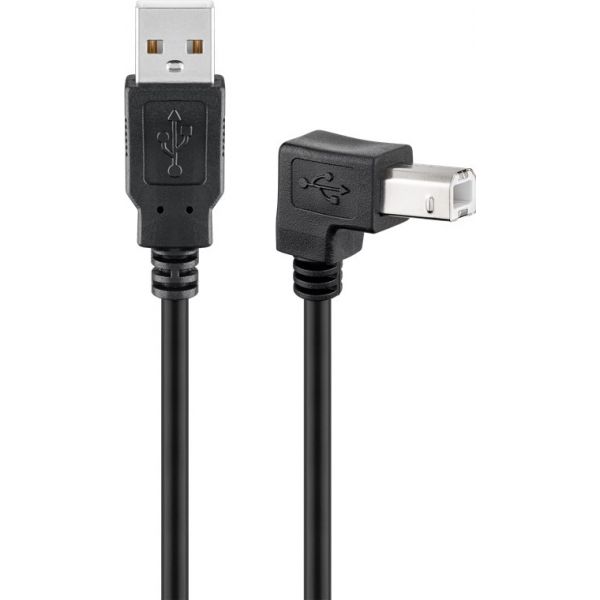 Goobay Cabo USB 2.0 de Alta Velocidade 90 ° Preto 1m - WE-93017