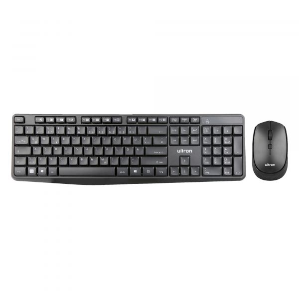 Teclado Ultron UMC300 Rato Sem Fios Alemão Preto