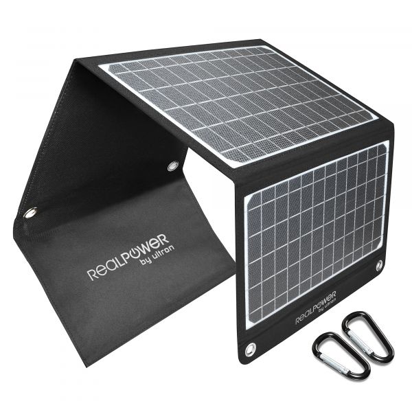 Realpower Painel Solar SP-22E 22.5W Dobrável com 3 Painéis para Exterior