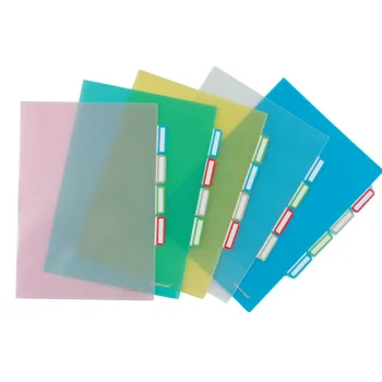 Bolsa Plastico em L A4 c/ 4 Separadores – Vermelho x 10un