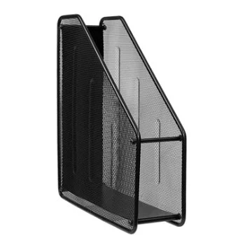Porta Revistas em rede metalica Preto