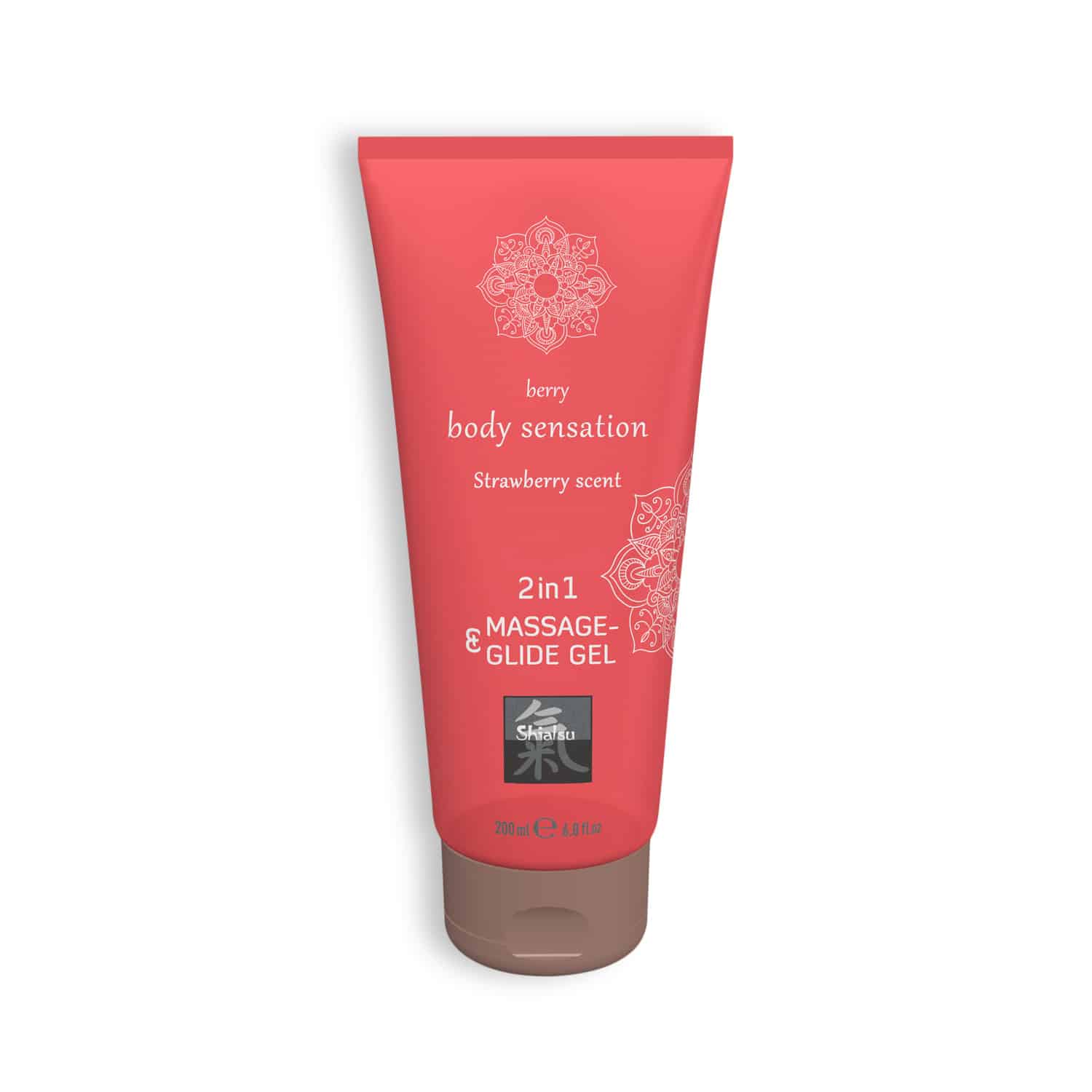 Shiatsu – Gel De Massagem E Lubrificante 2em1 Com Sabor A Morango 200ml