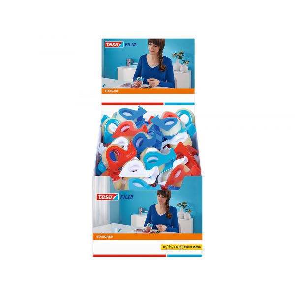 Tesa Fita Adesiva Standard Transparente 10m x 15mm com Dispensador C/100 UN