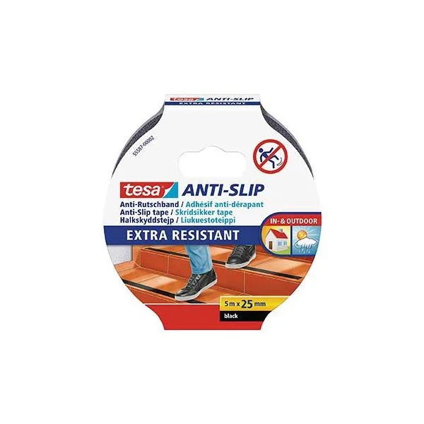 Tesa Fita Adesiva Anti-Derrapante 25mmx5mts Preto - 15655587-02