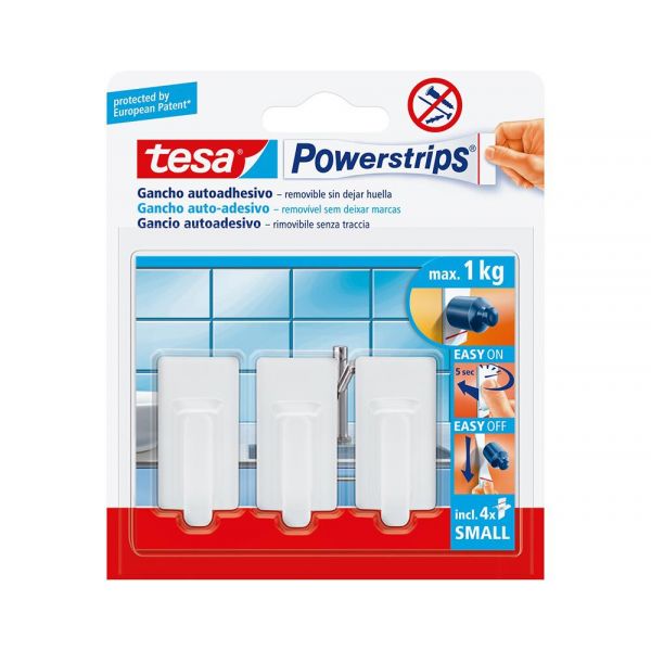 TESA Fita Adesiva Mini Power Strips Gancho Bran