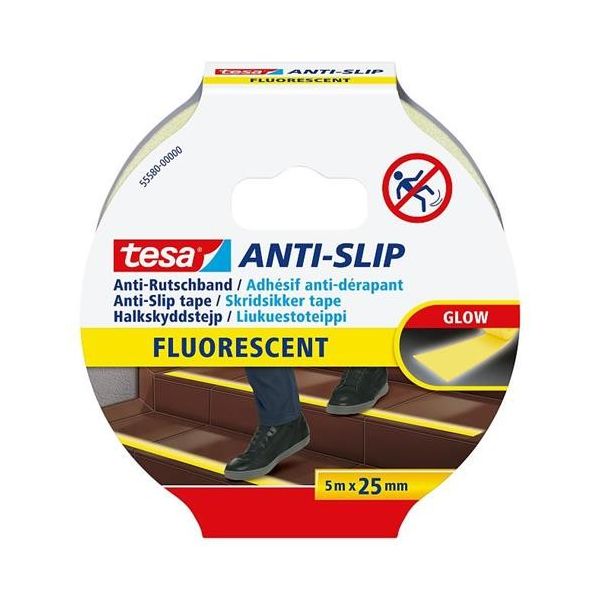 Tesa Anti-slip Fluorescente Amarelo 25MMX5M - 706555598