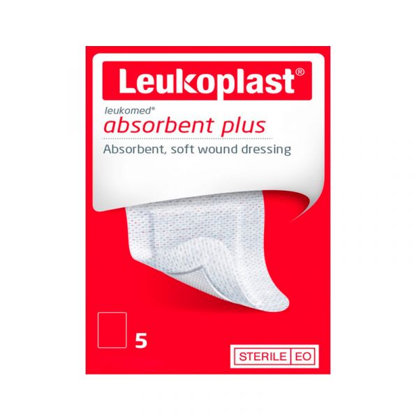 Leukoplast Absorbent Plus 5x7,2cm 5 Unidades