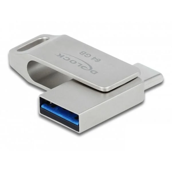 Delock 64GB 54075 USB 3.2 USB-C + Type-A Metal