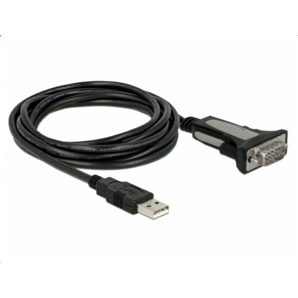 Delock 65962 Cabo Adaptador USB 2.0 para Série RS-232 DB9 3m Preto