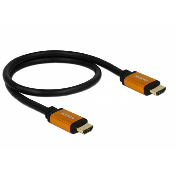 Delock 85726 Cabo HDMI Ultra High Speed 48 Gbps 8K 60Hz 0.5m Preto